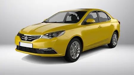 نمای سه رخ ام جی 360 زرد